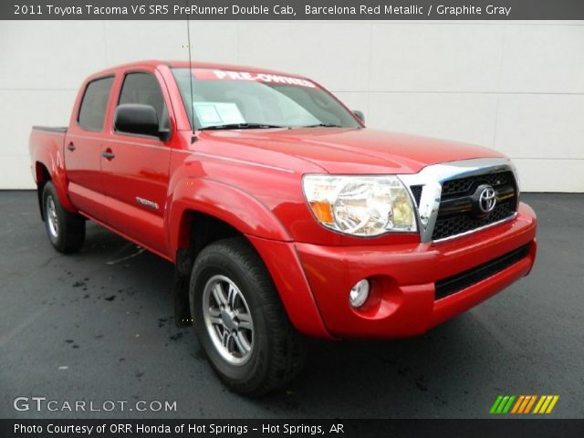 2011 Toyota Tacoma V6 SR5 PreRunner Double Cab in Barcelona Red Metallic
