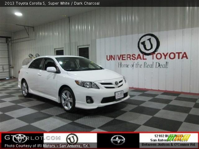 2013 Toyota Corolla S in Super White