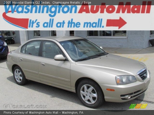 2005 Hyundai Elantra GLS Sedan in Champagne Metallic
