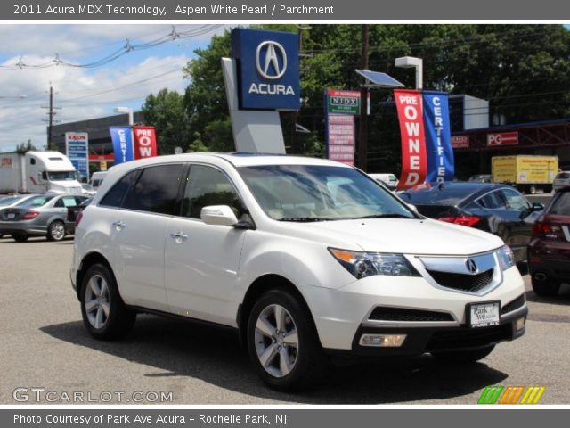 2011 Acura MDX Technology in Aspen White Pearl