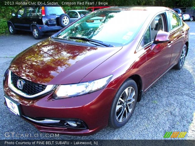 2013 Honda Civic EX-L Sedan in Crimson Red Pearl
