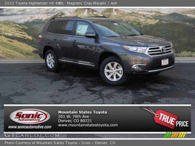 2013 Toyota Highlander V6 4WD in Magnetic Gray Metallic