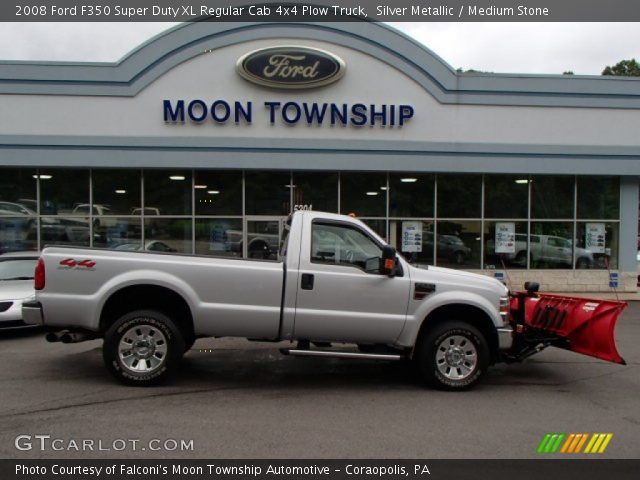 2008 Ford F350 Super Duty XL Regular Cab 4x4 Plow Truck in Silver Metallic