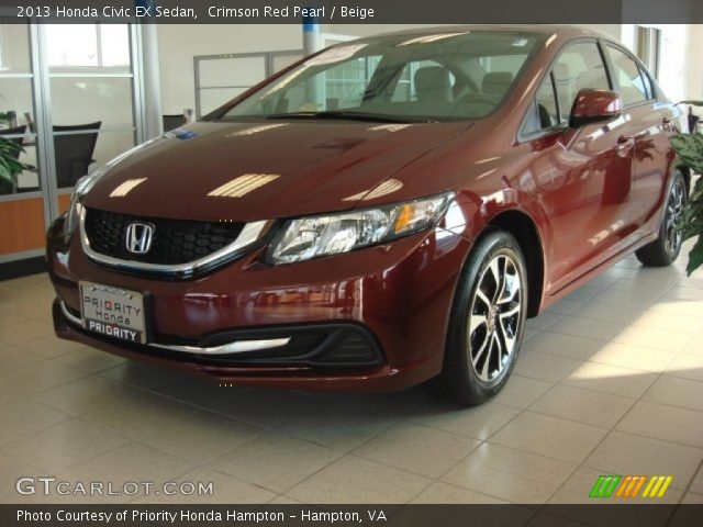 2013 Honda Civic EX Sedan in Crimson Red Pearl