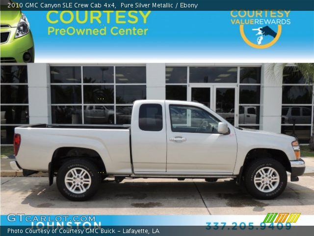 2010 GMC Canyon SLE Crew Cab 4x4 in Pure Silver Metallic