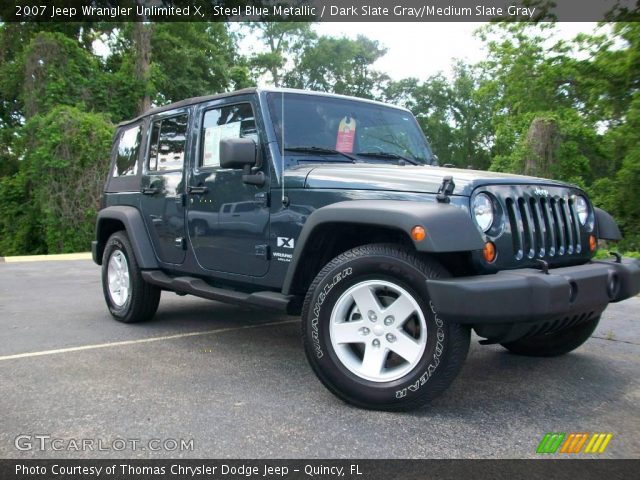 2007 Jeep Wrangler Unlimited X in Steel Blue Metallic