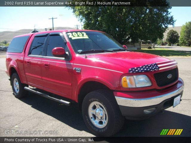 2002 Ford F150 Lariat SuperCrew 4x4 in Bright Red