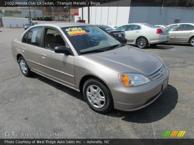 2002 Honda Civic LX Sedan in Titanium Metallic