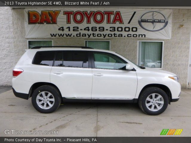 2013 Toyota Highlander SE 4WD in Blizzard White Pearl
