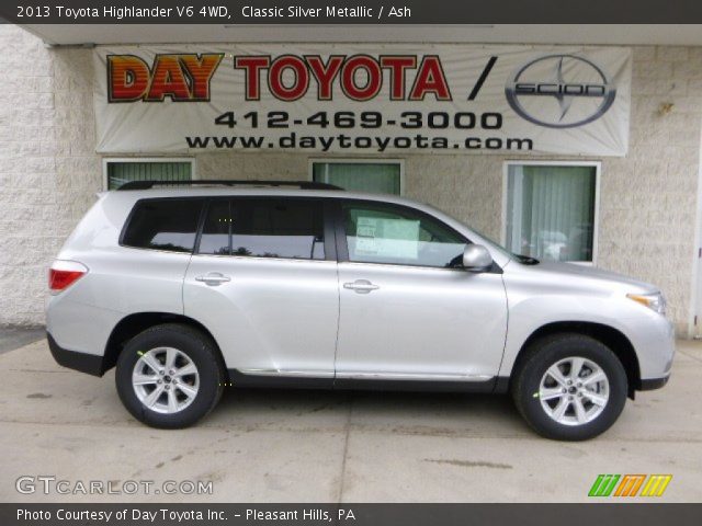 2013 Toyota Highlander V6 4WD in Classic Silver Metallic