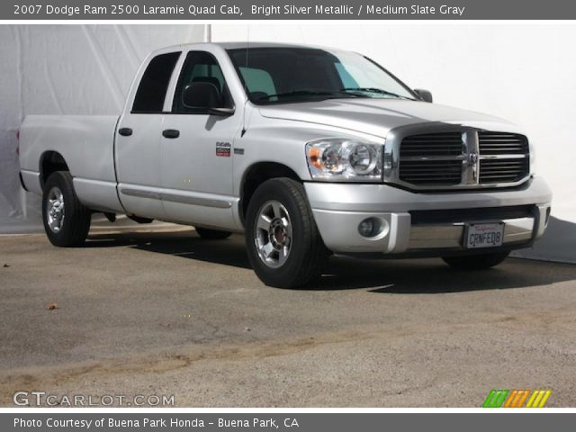 2007 Dodge Ram 2500 Laramie Quad Cab in Bright Silver Metallic