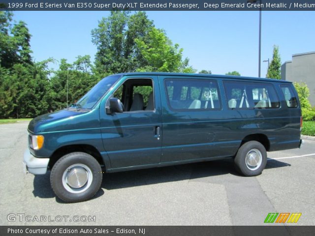 1999 Ford E Series Van E350 Super Duty XLT Extended Passenger in Deep Emerald Green Metallic