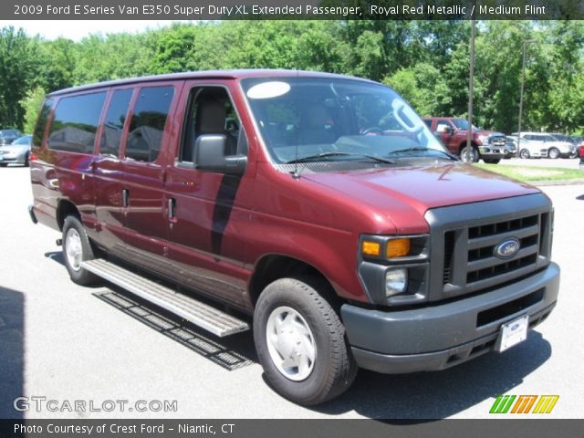 2009 Ford E Series Van E350 Super Duty XL Extended Passenger in Royal Red Metallic