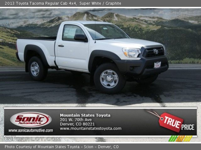 2013 Toyota Tacoma Regular Cab 4x4 in Super White