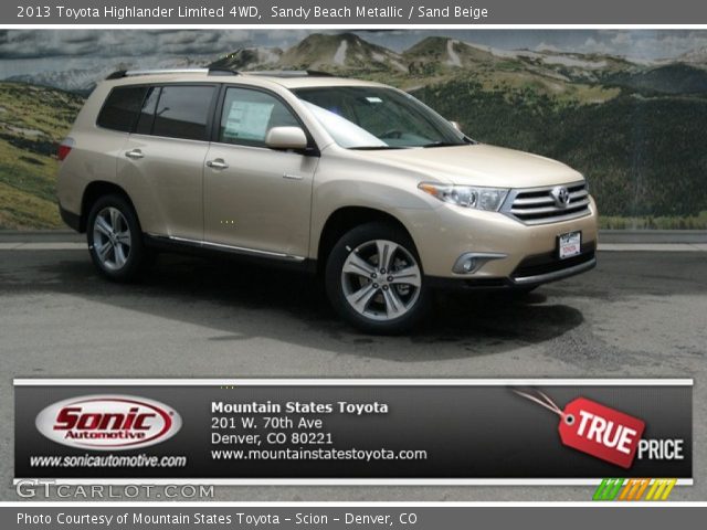 2013 Toyota Highlander Limited 4WD in Sandy Beach Metallic