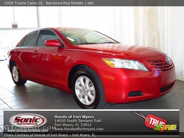 2008 Toyota Camry LE in Barcelona Red Metallic