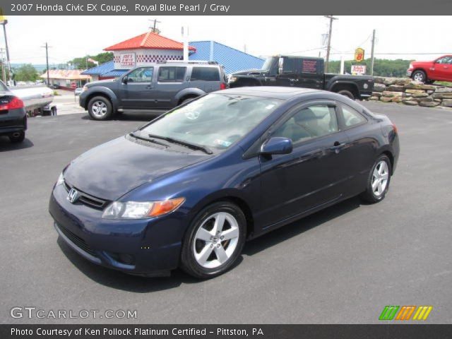 2007 Honda Civic EX Coupe in Royal Blue Pearl