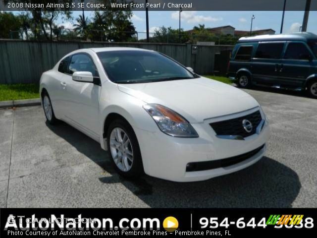 2008 Nissan Altima 3.5 SE Coupe in Winter Frost Pearl