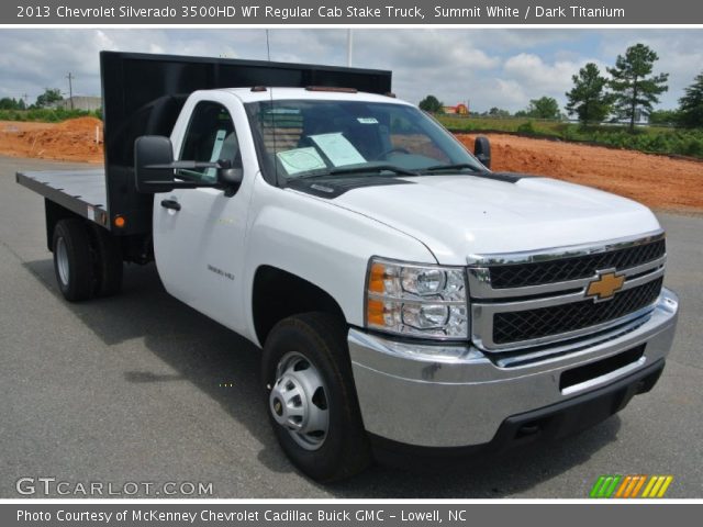 2013 Chevrolet Silverado 3500HD WT Regular Cab Stake Truck in Summit White