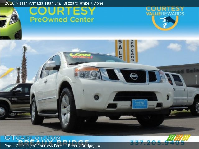 2010 Nissan Armada Titanium in Blizzard White