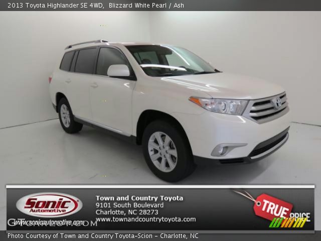 2013 Toyota Highlander SE 4WD in Blizzard White Pearl