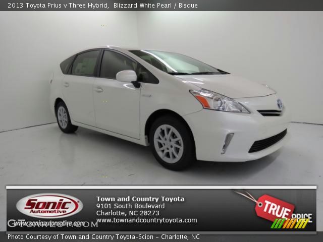 2013 Toyota Prius v Three Hybrid in Blizzard White Pearl