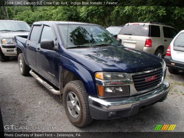 2004 GMC Canyon SLE Crew Cab 4x4 in Indigo Blue Metallic