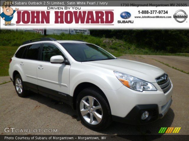 2014 Subaru Outback 2.5i Limited in Satin White Pearl