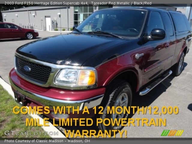 2003 Ford F150 Heritage Edition Supercab 4x4 in Toreador Red Metallic