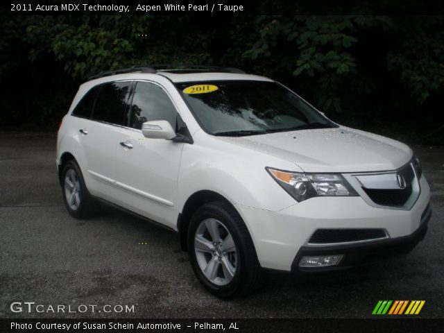 2011 Acura MDX Technology in Aspen White Pearl