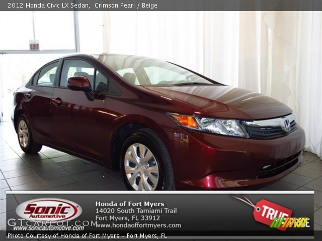 2012 Honda Civic LX Sedan in Crimson Pearl