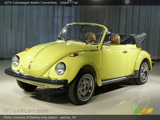 Old School Yellow Car Slug Bug Convertible 12 Points
