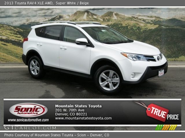 2013 Toyota RAV4 XLE AWD in Super White
