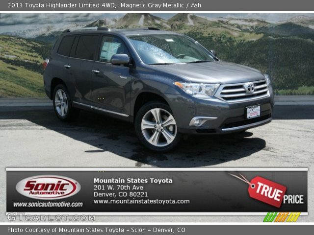 2013 Toyota Highlander Limited 4WD in Magnetic Gray Metallic