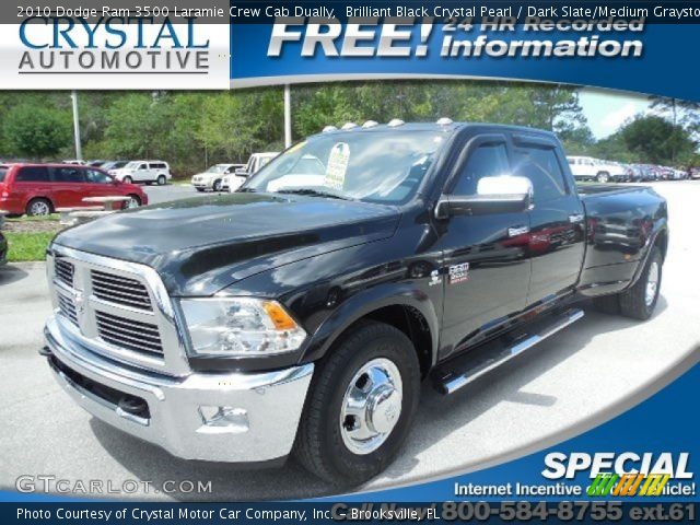 2010 Dodge Ram 3500 Laramie Crew Cab Dually in Brilliant Black Crystal Pearl