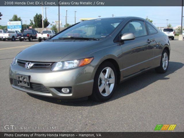 2008 Honda Civic EX-L Coupe in Galaxy Gray Metallic