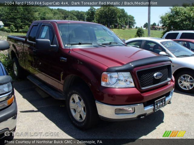 2004 Ford F150 FX4 SuperCab 4x4 in Dark Toreador Red Metallic