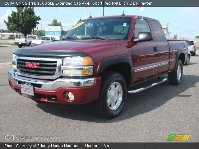 2004 GMC Sierra 1500 SLE Extended Cab 4x4 in Sport Red Metallic