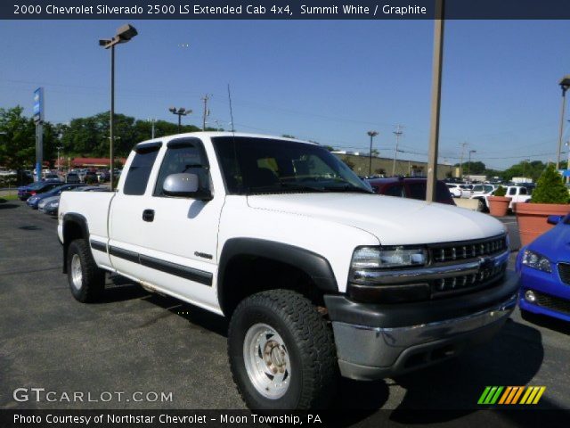 2000 Chevrolet Silverado 2500 LS Extended Cab 4x4 in Summit White