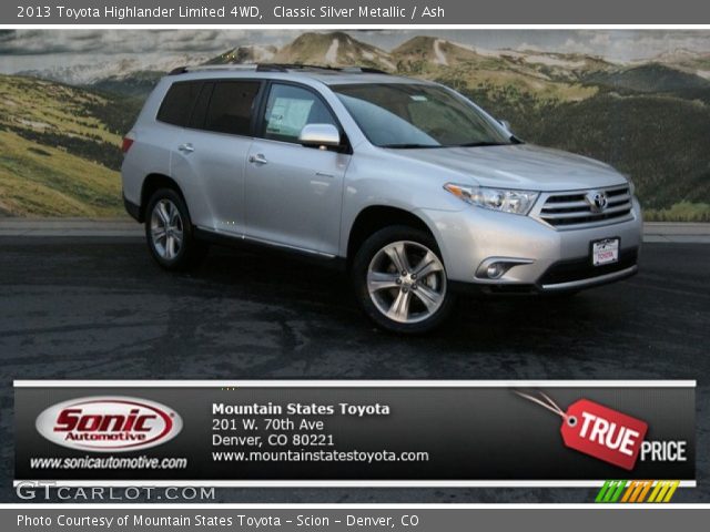 2013 Toyota Highlander Limited 4WD in Classic Silver Metallic