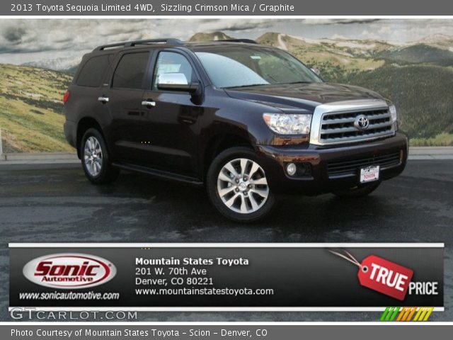 2013 Toyota Sequoia Limited 4WD in Sizzling Crimson Mica