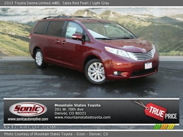2013 Toyota Sienna Limited AWD in Salsa Red Pearl