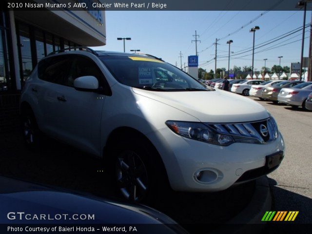 2010 Nissan Murano S AWD in Glacier White Pearl