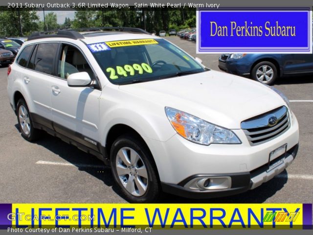 2011 Subaru Outback 3.6R Limited Wagon in Satin White Pearl