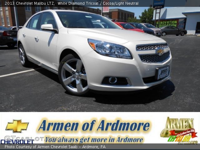 2013 Chevrolet Malibu LTZ in White Diamond Tricoat
