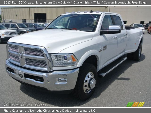 2013 Ram 3500 Laramie Longhorn Crew Cab 4x4 Dually in Bright White