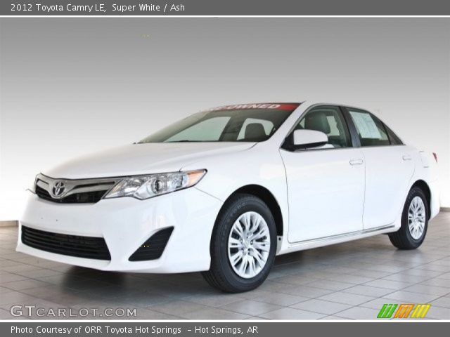 2012 Toyota Camry LE in Super White