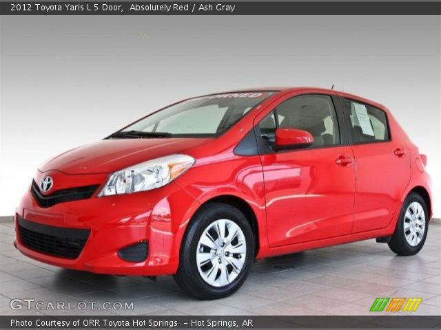 2012 Toyota Yaris L 5 Door in Absolutely Red