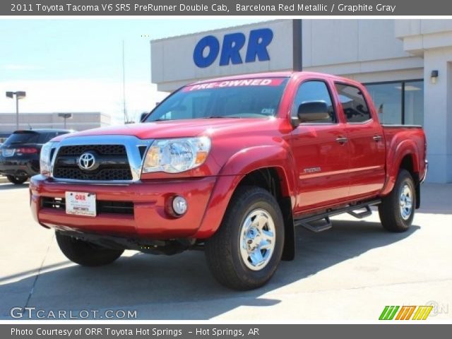 2011 Toyota Tacoma V6 SR5 PreRunner Double Cab in Barcelona Red Metallic