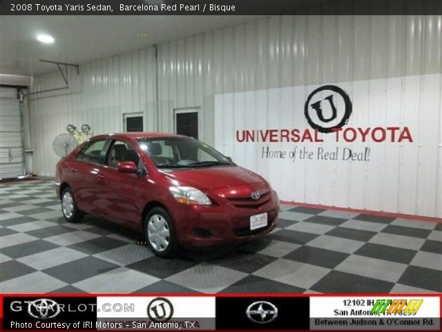 2008 Toyota Yaris Sedan in Barcelona Red Pearl